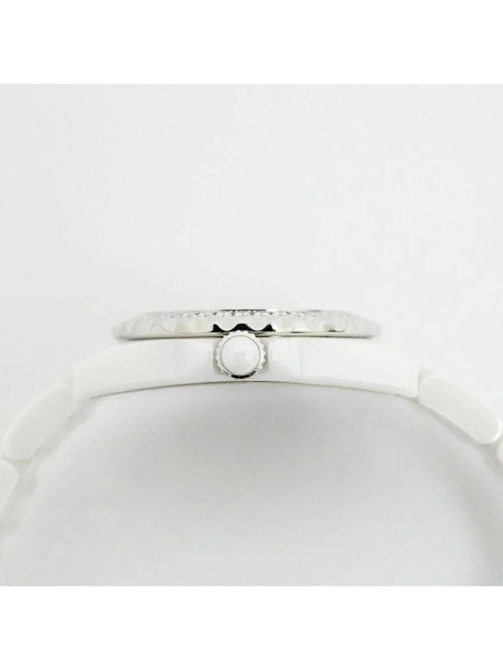 Chanel 29 White Diamond Bezel Ceramic Quartz Watch
